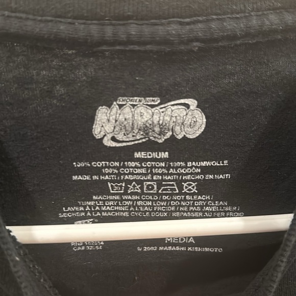 VGUC NARUTO Kakashi T Shirt Tee Short Sleeve Graphic Top Size M Medium - Picture 5 of 8